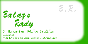 balazs rady business card